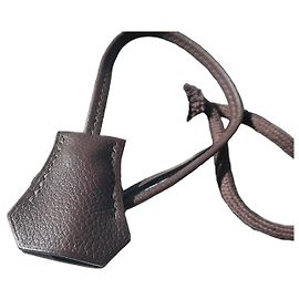 Hermès Clochette e Tracella in Pelle Marrone Marrone