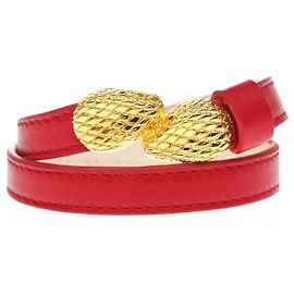 Bulgari Bvlgari Serpenti Forever Double Wrap Leather Rouge