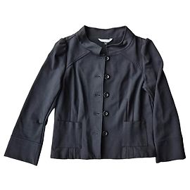 Diane von Furstenberg Black Single-Breasted Jacket Black