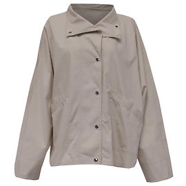 Totême Summer Parachute Jacket in Ivory Cotton White Cream