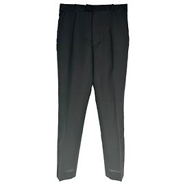 Bottega Veneta Hose aus schwarzer Wolle Schwarz