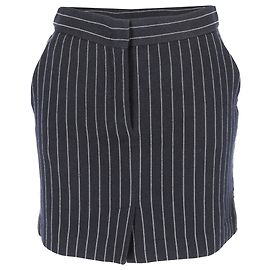 Mini-jupe Max Mara Kirsch à rayures tennis en coton bleu marine Bleu Bleu Marine