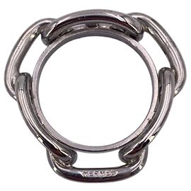 Hermès Hermes Chaine d'Ancre Schalring 90 aus palladiumbeschichtetem Metall Silber