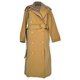Burberry Bradfield Double-Breasted Trench Coat in Beige Cotton Beige