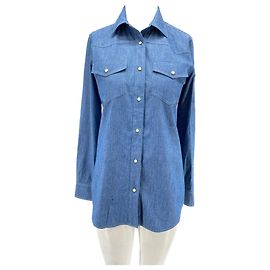 Loro Piana Camicia in cotone blu Blu