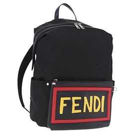 FENDI Rucksack Nylon Black Silver Andere
