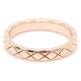 Chanel Anel Mini Coco Crush em Ouro Bege e Ouro Rosa Marrom