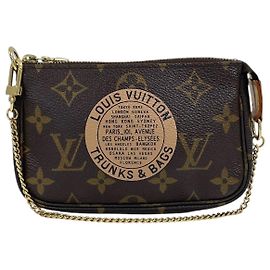Louis Vuitton Monogram Mini Pochette Accessoires mit Kette Mehrfarben