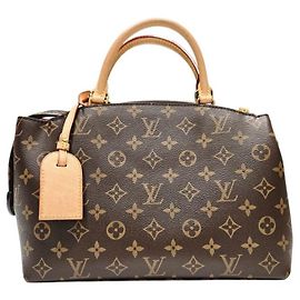 Louis Vuitton Petit Pallet Bolsa de mão marrom de couro Marrom