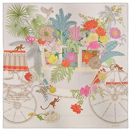 Hermès Sciarpa Nature in Voyage Rosa