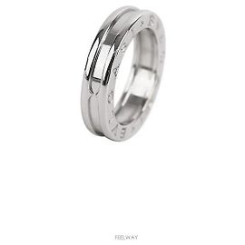 Anel Bulgari B.zero1 em Ouro Branco 18K Tamanho 48 Branco