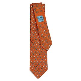 Hermès Mobilite Douce Twillbi Krawatte Orange