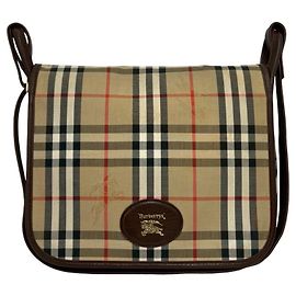 Borsa a tracolla Burberry Nova Check Shadow Horse Pattern Marrone Beige