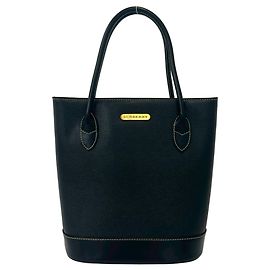Bolsa Tote Burberry Nova Check em couro Preto