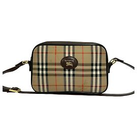 Bolsa Burberry Nova Check Shadow Horse Logo Marrom Bege