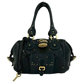 Chloé Paddington Leder Handtasche Tote Bag Schwarz