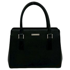 Mini borsa tote in pelle Burberry Logo Hardware Nova Check Pattern Nero