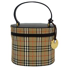 Burberry Vintage Nova Check Handbag Brown Beige