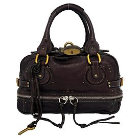 Borsa Boston in pelle Chloé Marrone