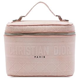 Necessaire Dior Pink Diortravel Canvas Cannage D Lite Rosa