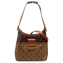 Louis Vuitton Brown Monogram Reverse Dauphine Hobo PM Brown