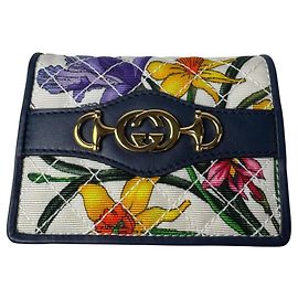 Carteira bi-fold Gucci Zumi Flora Multicor