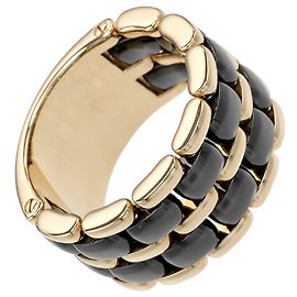 Chanel 18K Yellow Gold Band Ring Golden