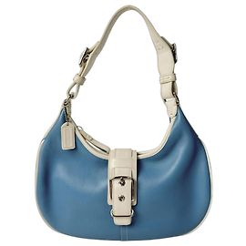 Bolsa Coach Soho One-Shoulder em couro azul claro Azul claro