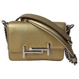 Sac à épaule Tod's Double T Chain Doré
