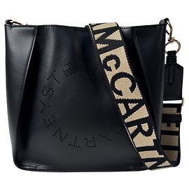 Stella Mc Cartney Borsa a tracolla Stella McCartney con logo traforato Nero