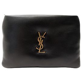 Autre Marque NEUF MICRO POCHETTE A MAIN SAINT LAURENT CALYPSO 778868 CUIR NOIR SAC POUCH Noir
