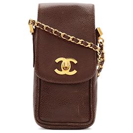 Pochette Chanel Coco Mark Chain Marron