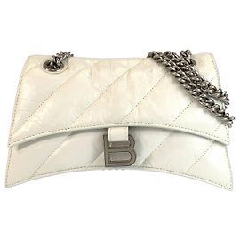 Bolsa Balenciaga Hourglass Crash Chain Bag Branco