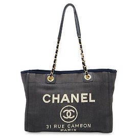 Chanel Deauville Tote Blau