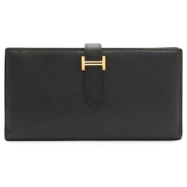 Hermès Portefeuille long Hermes Bearn Souffle Noir