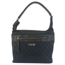 Gucci GG Canvas Shoulder Bag Black