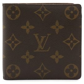 Portafoglio bi-fold Louis Vuitton Monogram Marrone