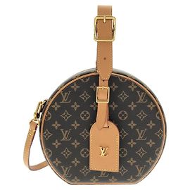 Louis Vuitton Monogram Petite Boite Chapeau Handbag Brown