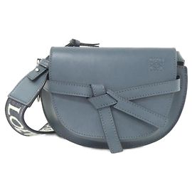 Bolso de hombro Loewe Gate Dual Mini Azul