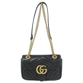 Bolsa de Ombro Gucci GG Marmont Preto