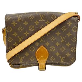 Borsa a tracolla Louis Vuitton Monogram Cartouchiere GM Marrone