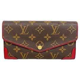 Louis Vuitton Monogram Portefeuille Sara Retiro Long Wallet Fucsia