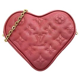 Borsa a tracolla Louis Vuitton Heart on Chain M80837 Rosso