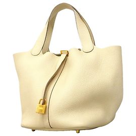 Hermès Sac à main Hermes Picotin Lock MM Blanc