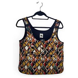 Top sin mangas M Missoni de seda estampado geométrico Multicolor
