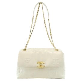 Sac à épaule en cuir Chanel AS2329 Blanc