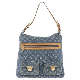 Louis Vuitton Baggy grand modèle Denim Bleu