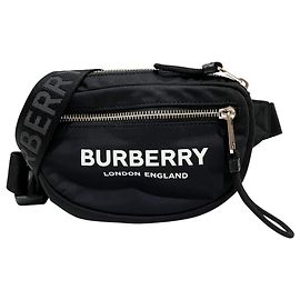 Burberry Black Canvas Fanny Pack Black