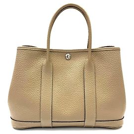 Hermès Bolsa Hermes Garden TPM em couro Country Bege