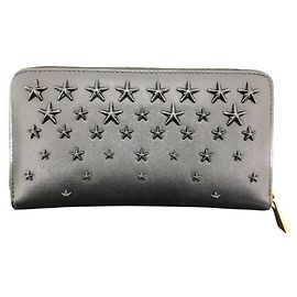 Jimmy Choo Pippa Studded Star Long Wallet Dark grey